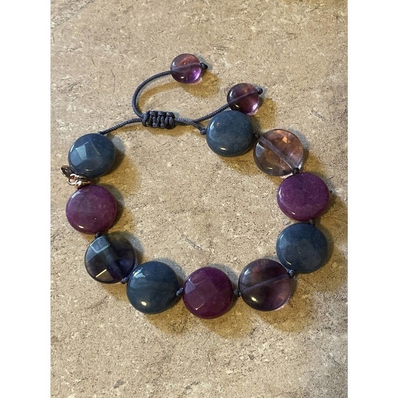 Lola Rose semi precious bracelet purple - Picture 1 of 6